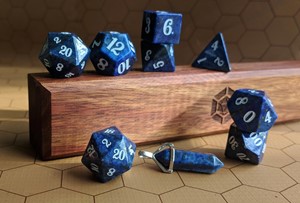 Picture of Lapis Lazuli Semi-Precious Stone Dice Set