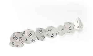 Picture of Clear Quartz Semi-Precious Stone Dice Set