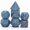 Picture of Old Dragon Blue Font Metal Dice Set