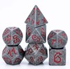 Picture of Old Dragon Red Font Metal Dice Set