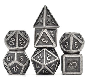 Picture of Nickel Barrel Ancient Metal Dice Set