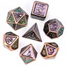 Picture of Copper Plated Ancient Photosensitive Powder Metal dice Set (Purple&Green)