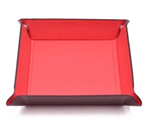 Picture of Orange Faux Leather Folding Square Dice Tray