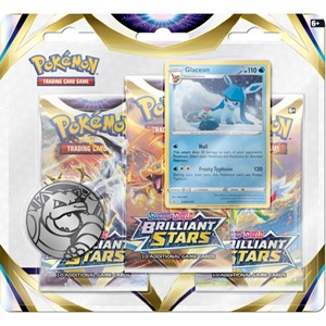 Picture of SWSH 9 Brilliant Stars 3-Pack Booster Glaceon - Pokemon