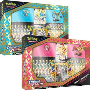 Picture of SWSH 12.5 Crown Zenith Premium Figure Collection Set of 2 - Shiny Zacian/Shiny Zamazenta Pokemon