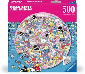 Picture of Hello Kitty 500 Peice Round Jigsaw