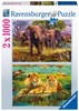 Picture of African Animals 2x 1000 Piece Jigsaw Puzzles