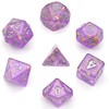 Picture of Purple Shimmer Gold Foil Dice Set