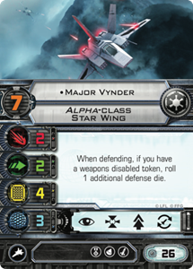 Picture of Major Vynder Comes with Token and reverse Pilot (X-Wing 1.0)