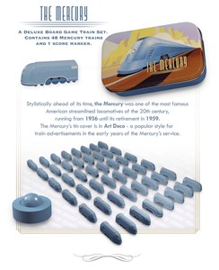 Picture of Deluxe Board Game Train Set Kickstarter - Light Blue trains