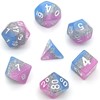 Picture of Pink Blue Layer Glitter Dice Set