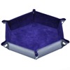 Picture of Purple Velvet Faux Leather Folding Hexagon Dice Tray