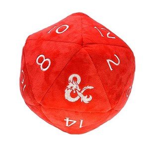 Picture of Red and White Jumbo Plush D20 Dice Bag
