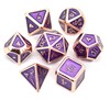 Show details for Red Copper Plating Purple Glitter Metal Dice Set Picture of Red Copper Plating Purple Glitter Metal Dice Set