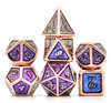 Picture of Purple Blue Golden Copper Plating Metal Dice