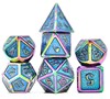 Picture of Colorful Plating Blue Glitter Metal Dice Set