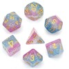 Picture of Pink White Blue Glitter Dice Set